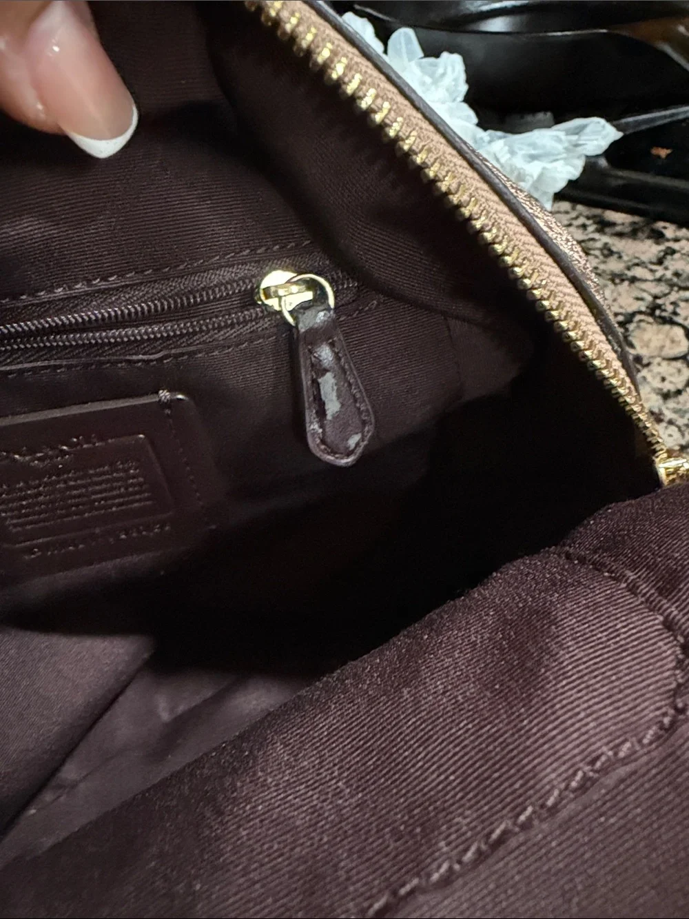 Coach Metallic Rose Mini Backpack in Shimmery Rose Gold